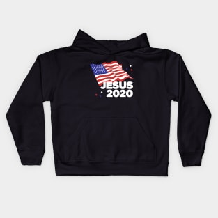 Vote Jesus 2020 Patriotic Christian Election Sign Kids Hoodie